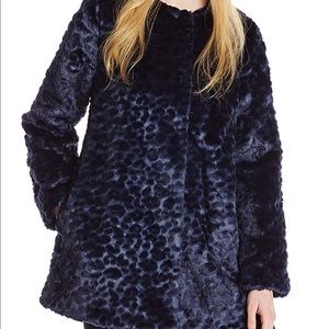 Sam Edelman Navy Faux fur coat
